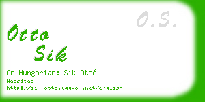 otto sik business card